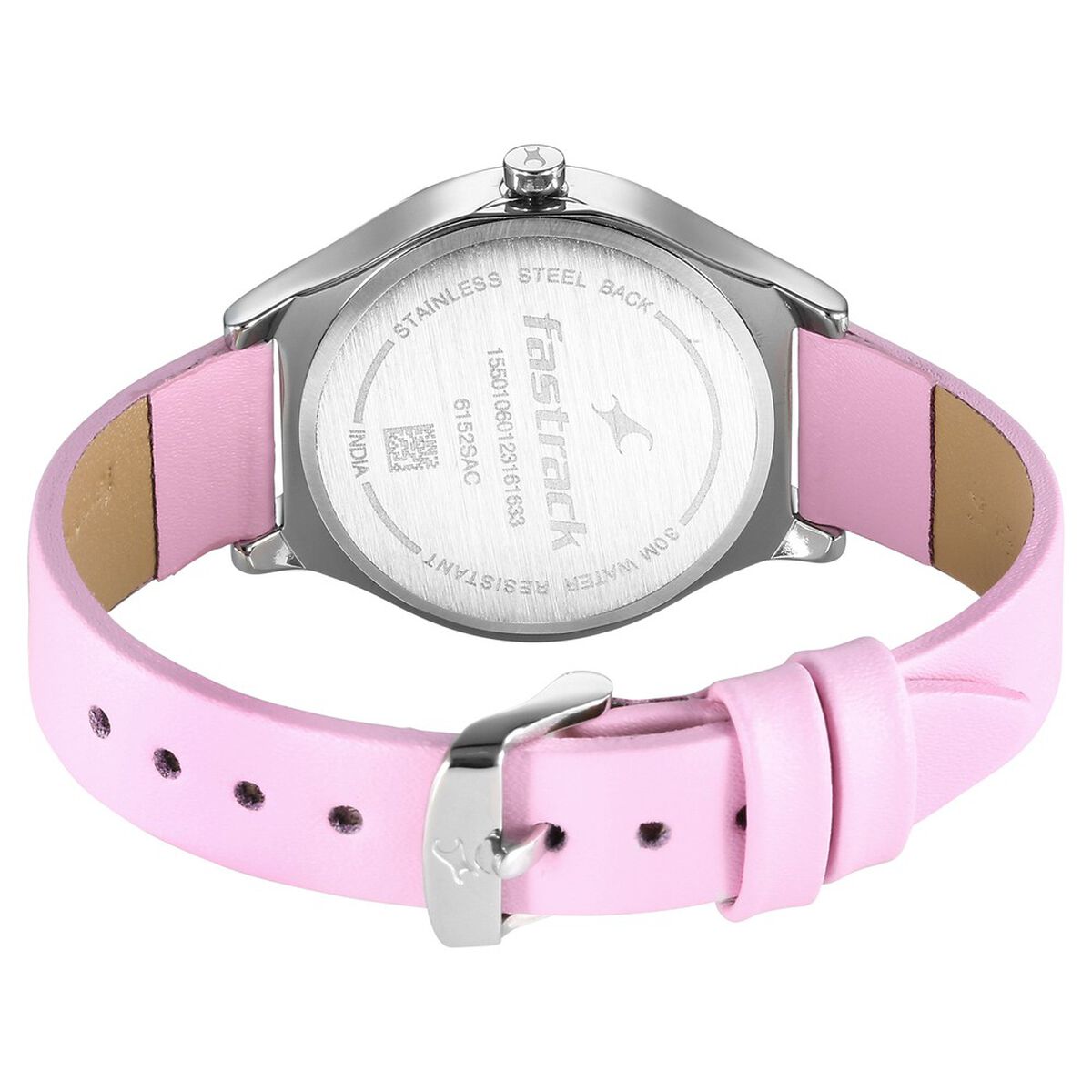 Fastrack Stunners Silver Dial Leather Strap Watch for Girls 5