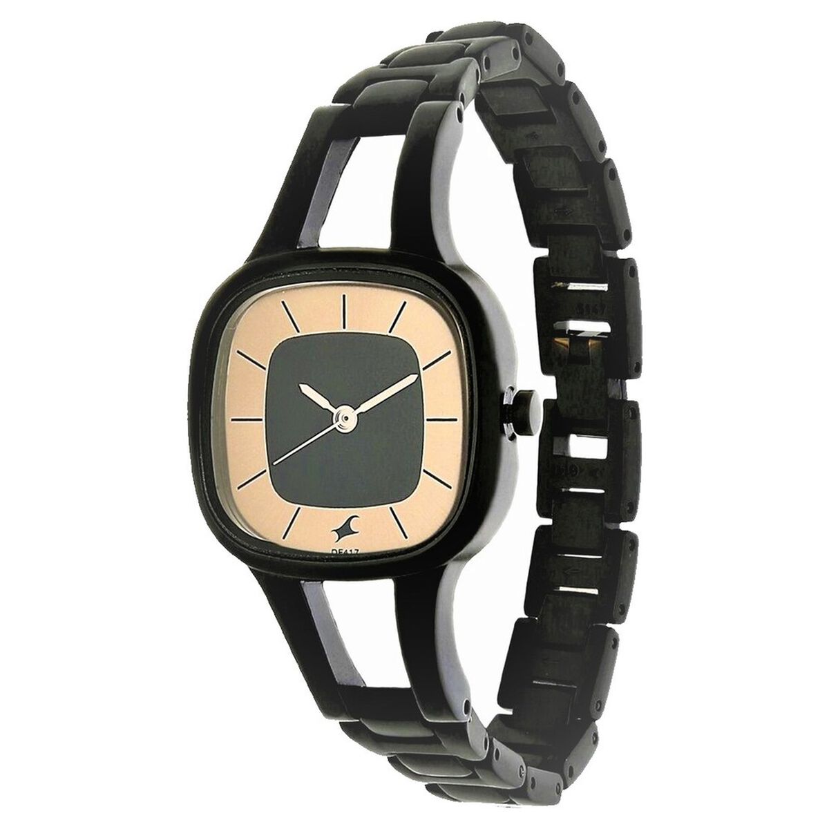 Fastrack Quartz Analog Grey Dial Metal Strap Watch for Girls 3