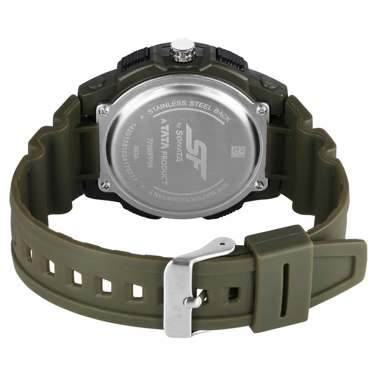 SF Maverick Quartz Digital Ana Digi Black Dial PU Strap Watch For Men 4