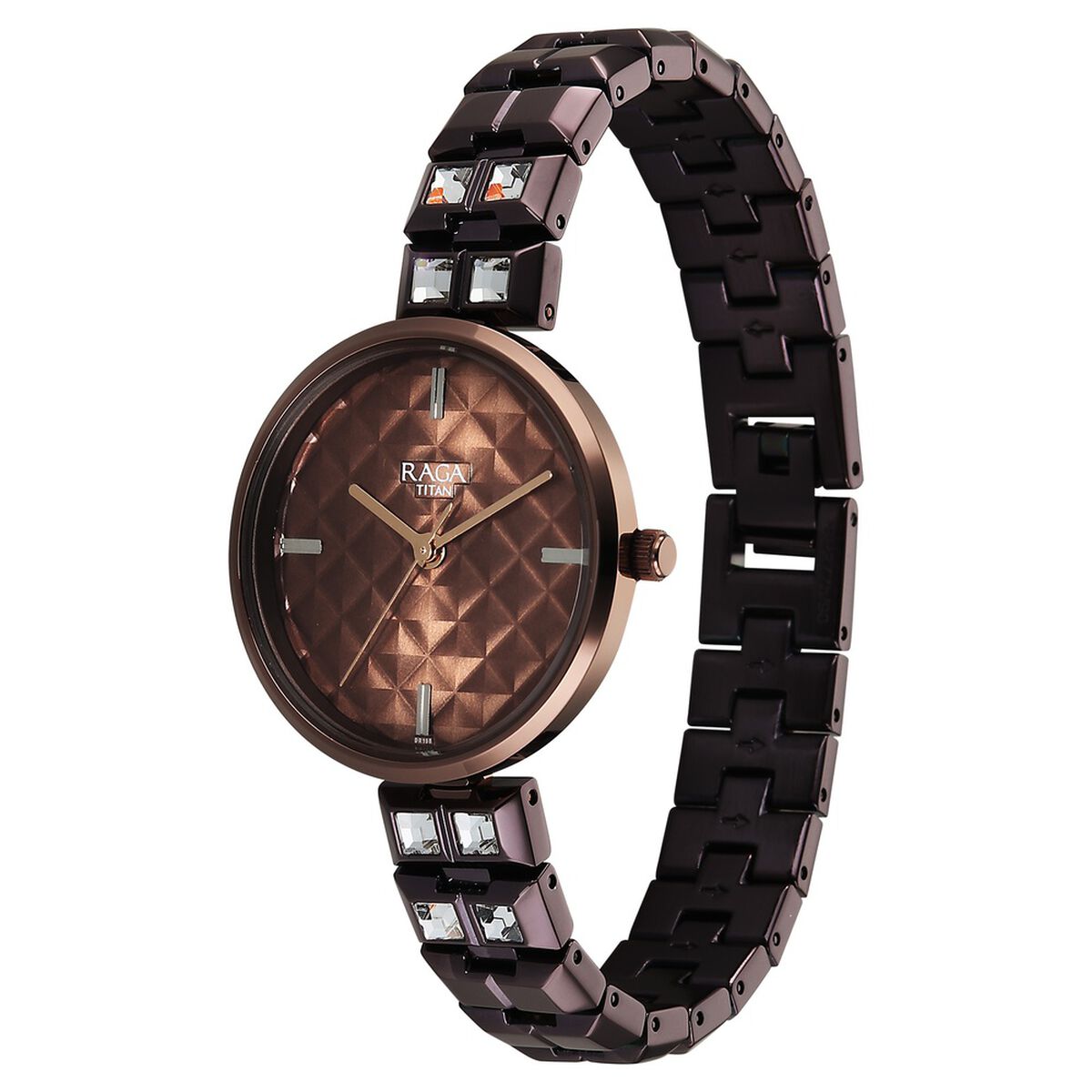 Titan Raga Contempore Quartz Analog Brown Dial Metal Strap Watch For Women 3