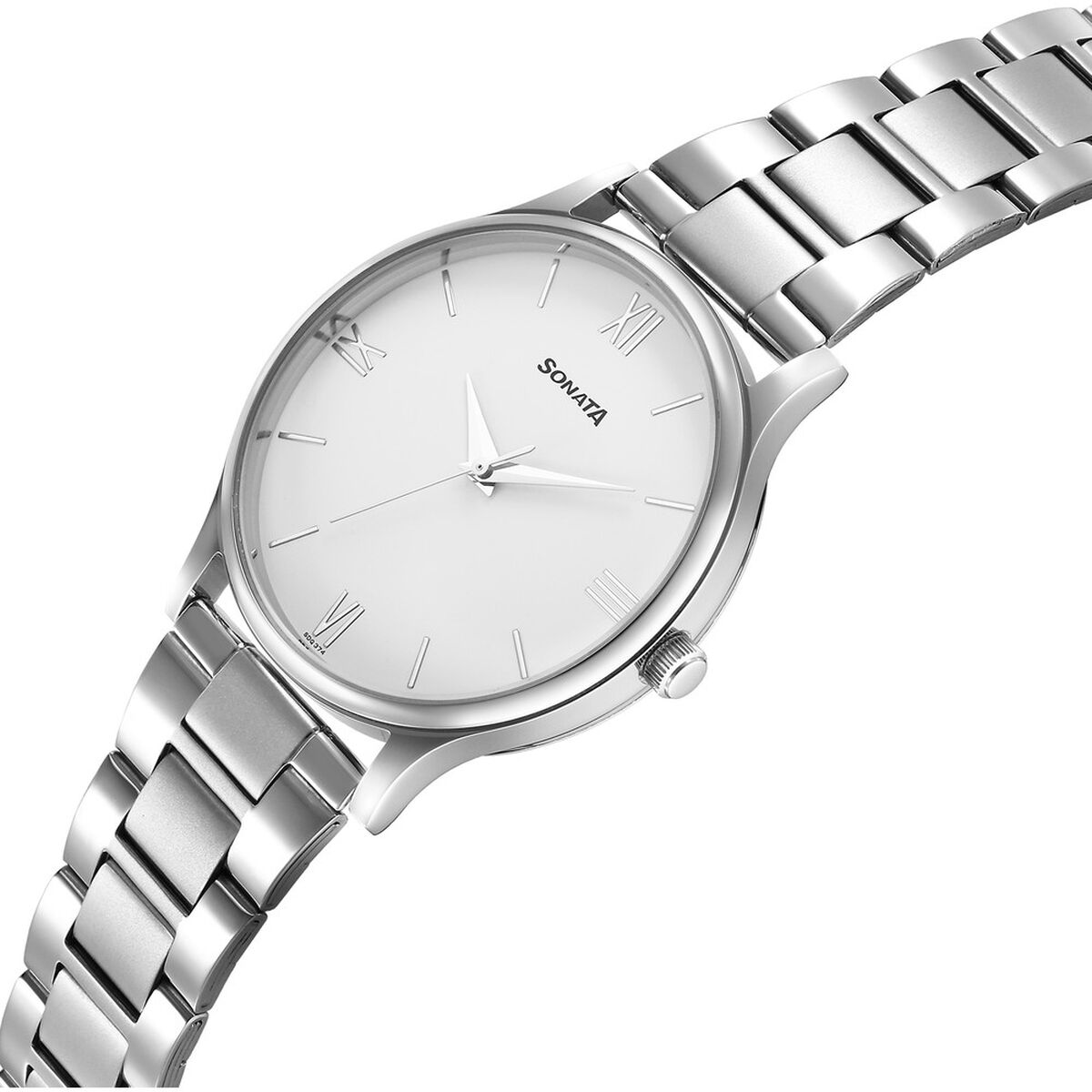 Sonata Aspire Quartz Analog White Dial Stainless Steel Strap Watch for Men 2