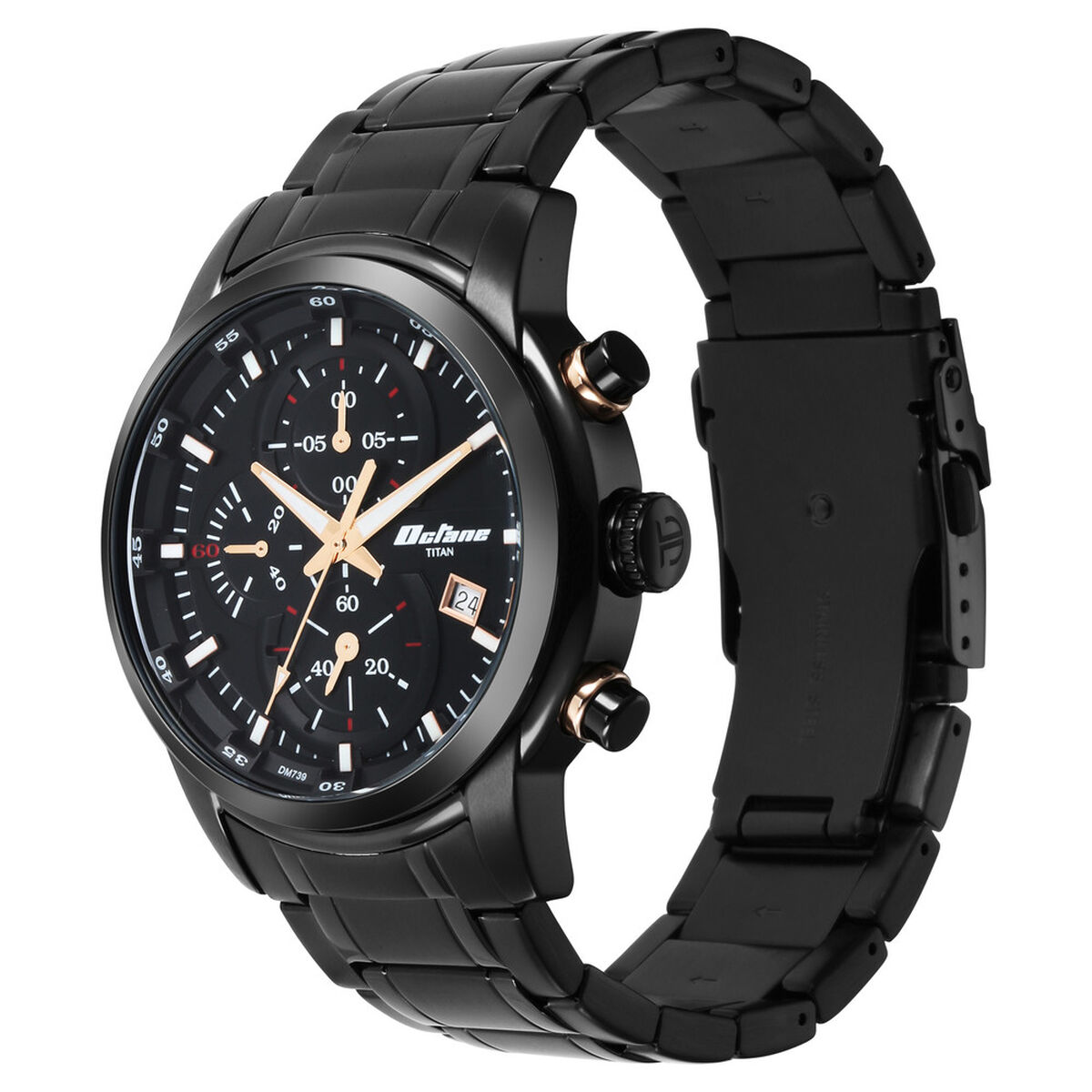 Titan Octane Black Dial Chronograph Watch for Men 4
