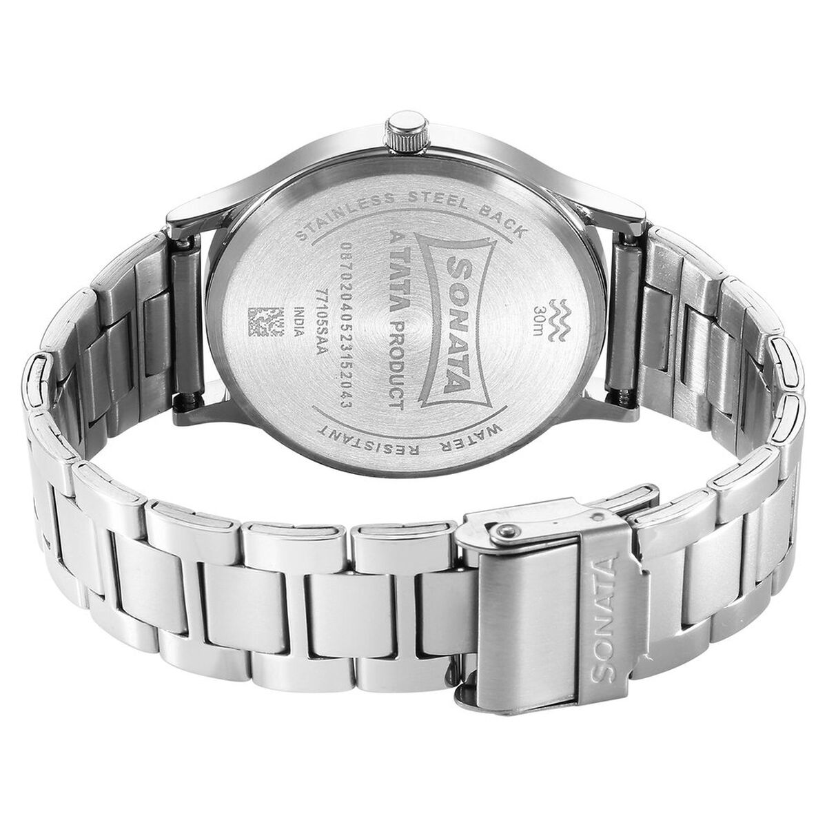Sonata Aspire Quartz Analog Black Dial Stainless Steel Strap Watch for Men 4