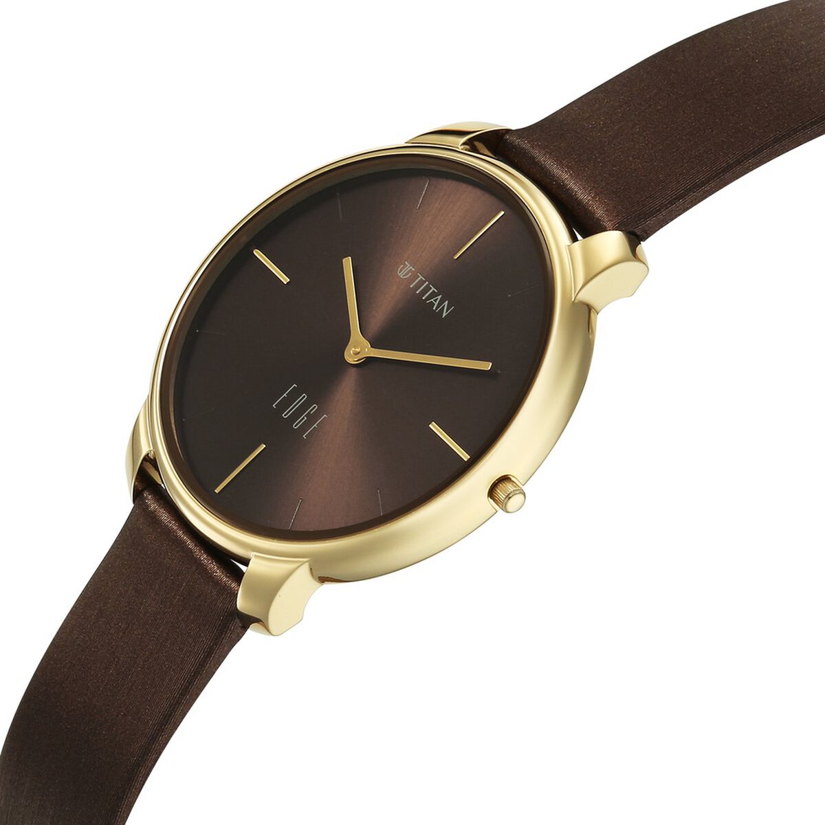 Edge Velora Quartz Analog Brown Dial Two Toned Leather Strap Watch For Women 4