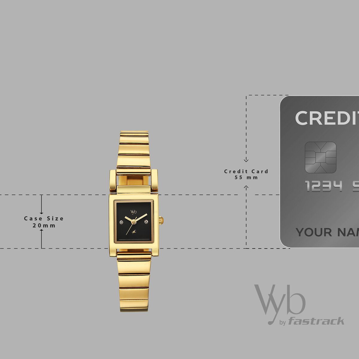 Vyb Muse By Fastrack Quartz Analog Black Dial Golden Stainless Steel Strap Watch For Girls 4