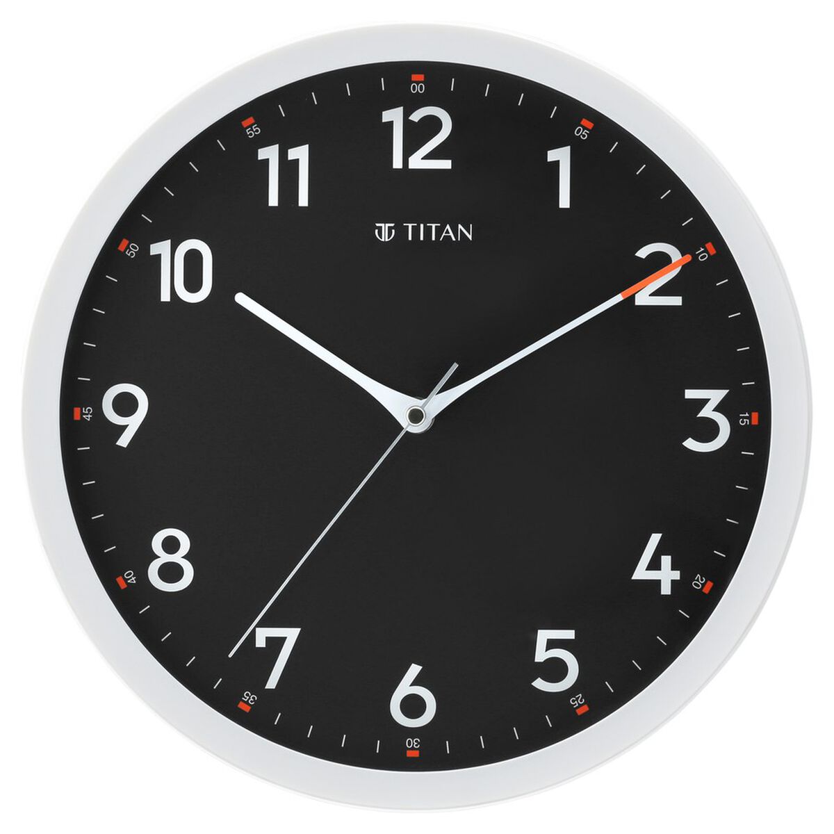 Titan Contemporary Black Wall Clock with Silent Sweep Technology - 30 cm x 30 cm (Medium) 2