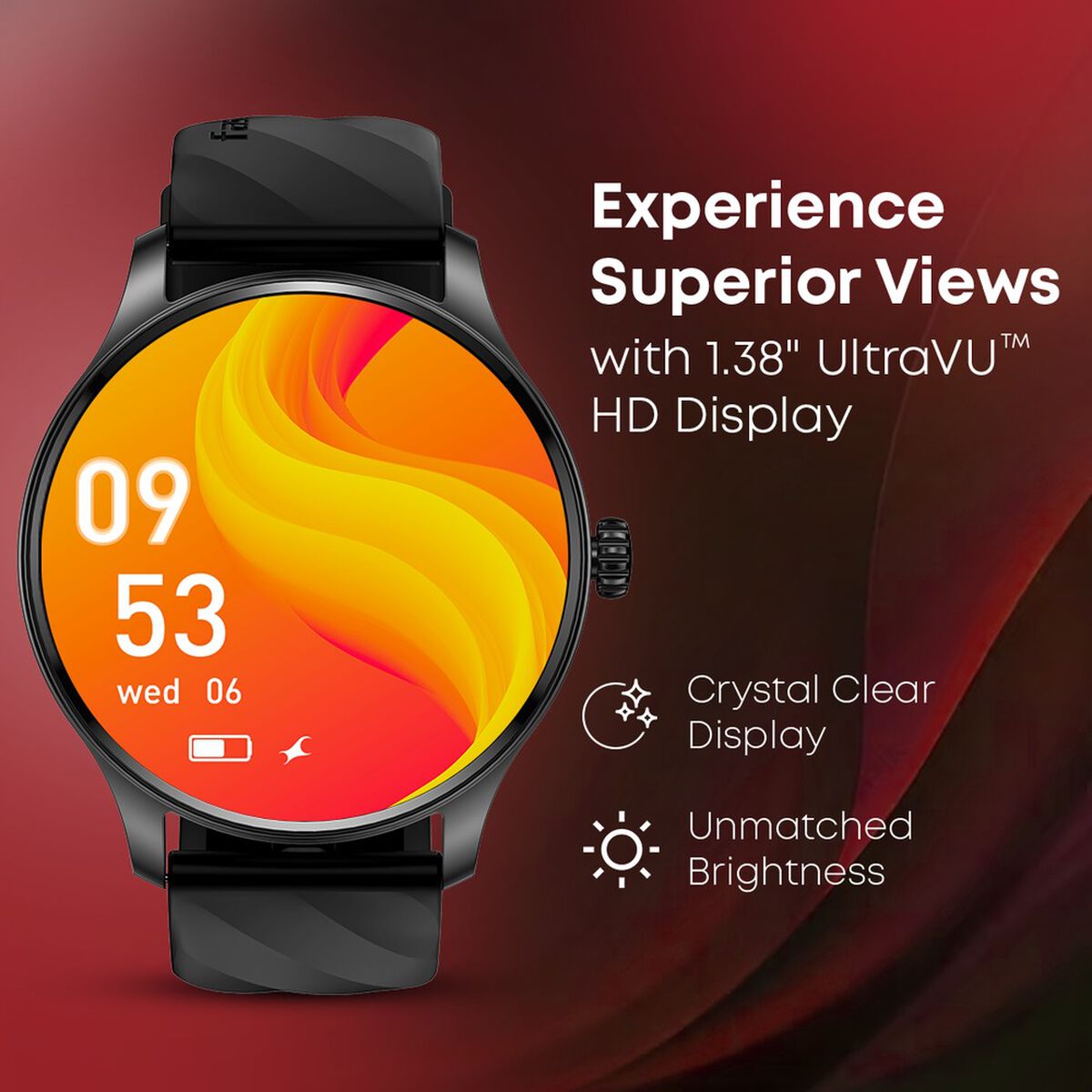 Fastrack Jupiter R1 With 3.50 cm, BT Calling, 100+ Sports Mode, IP68, AI Voice Assistant, Fashion Smartwatch 2
