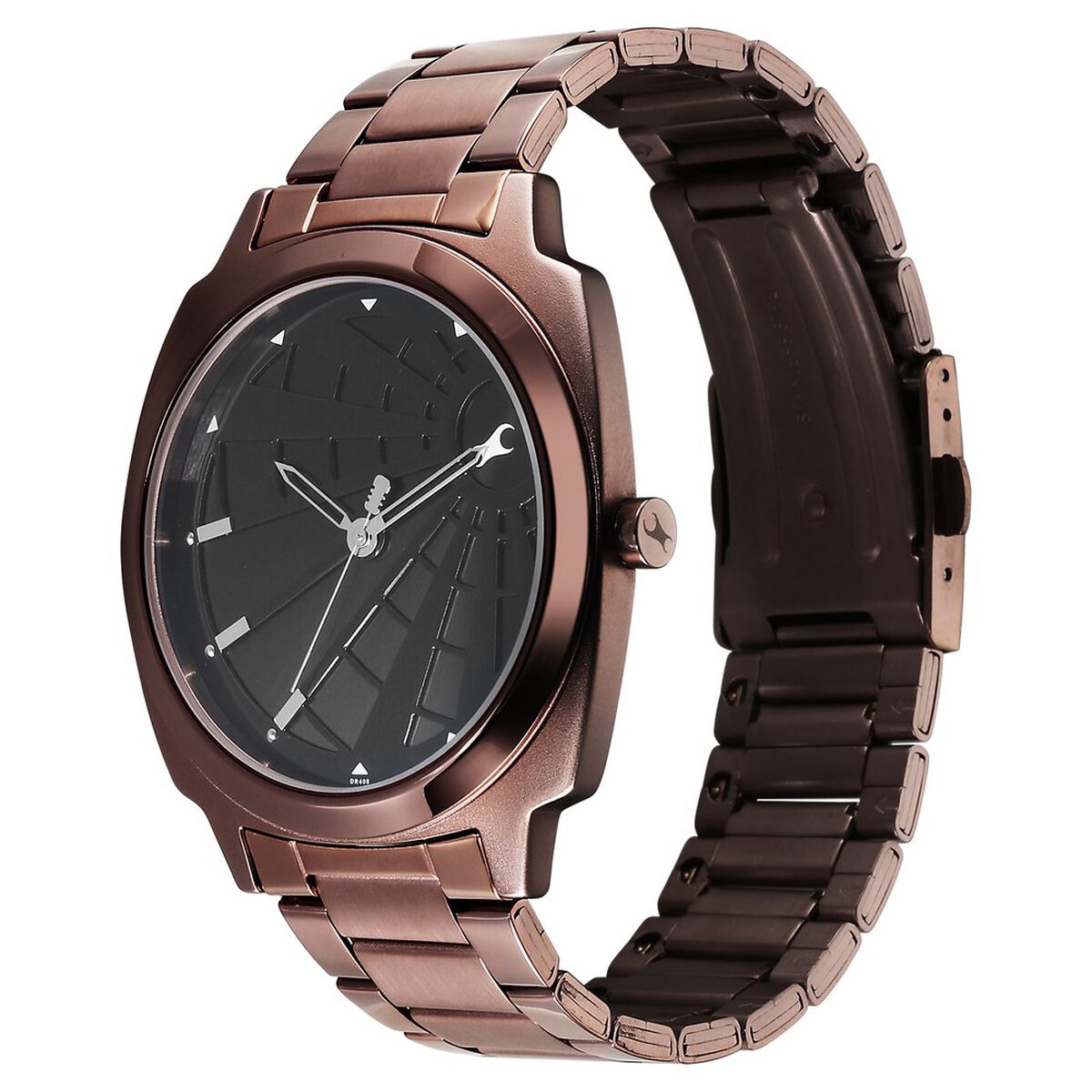 Fastrack Groove Quartz Analog Black Dial Guys Stainless Steel Watch 5
