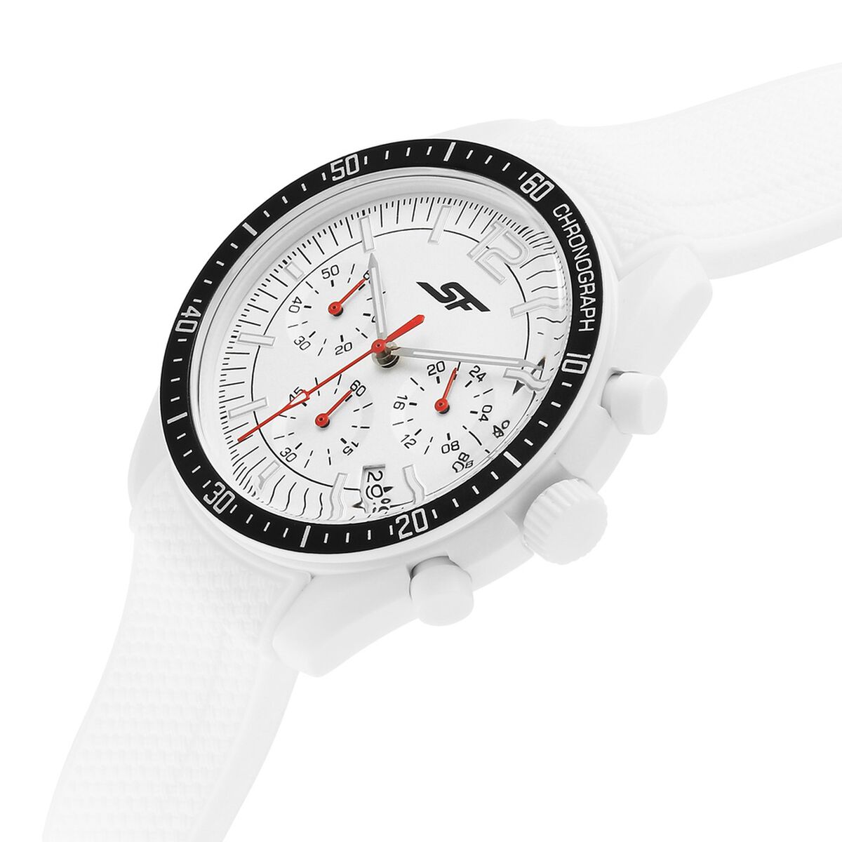 SF Genesis Bold Chronograph Watch for Men with White strap 3