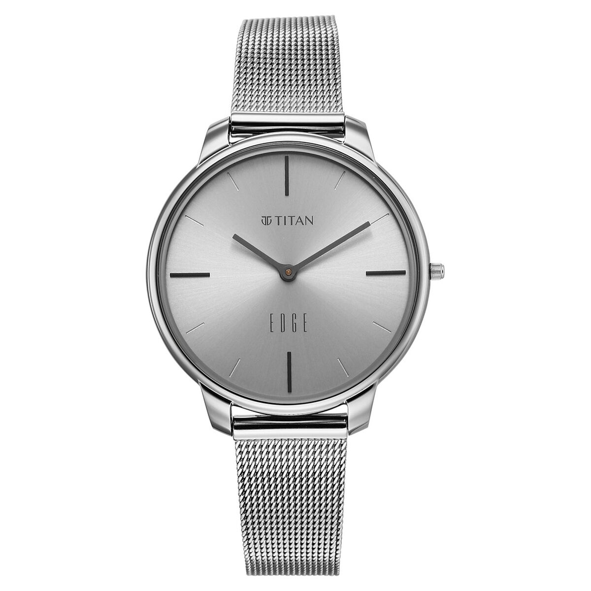 Edge Velora Quartz Analog Grey Dial Grey Metal Strap Watch For Women 1