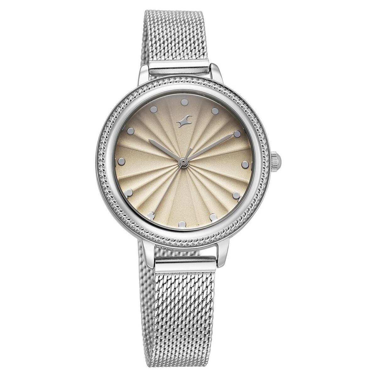 Fastrack Stunners X Quartz Analog Ivory Dial Stainless Steel Strap Watch For Girls 2