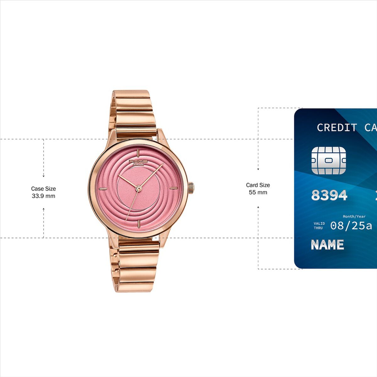 Sonata Poze Quartz Analog Pink Dial Stainless Steel Strap Watch For Women 4
