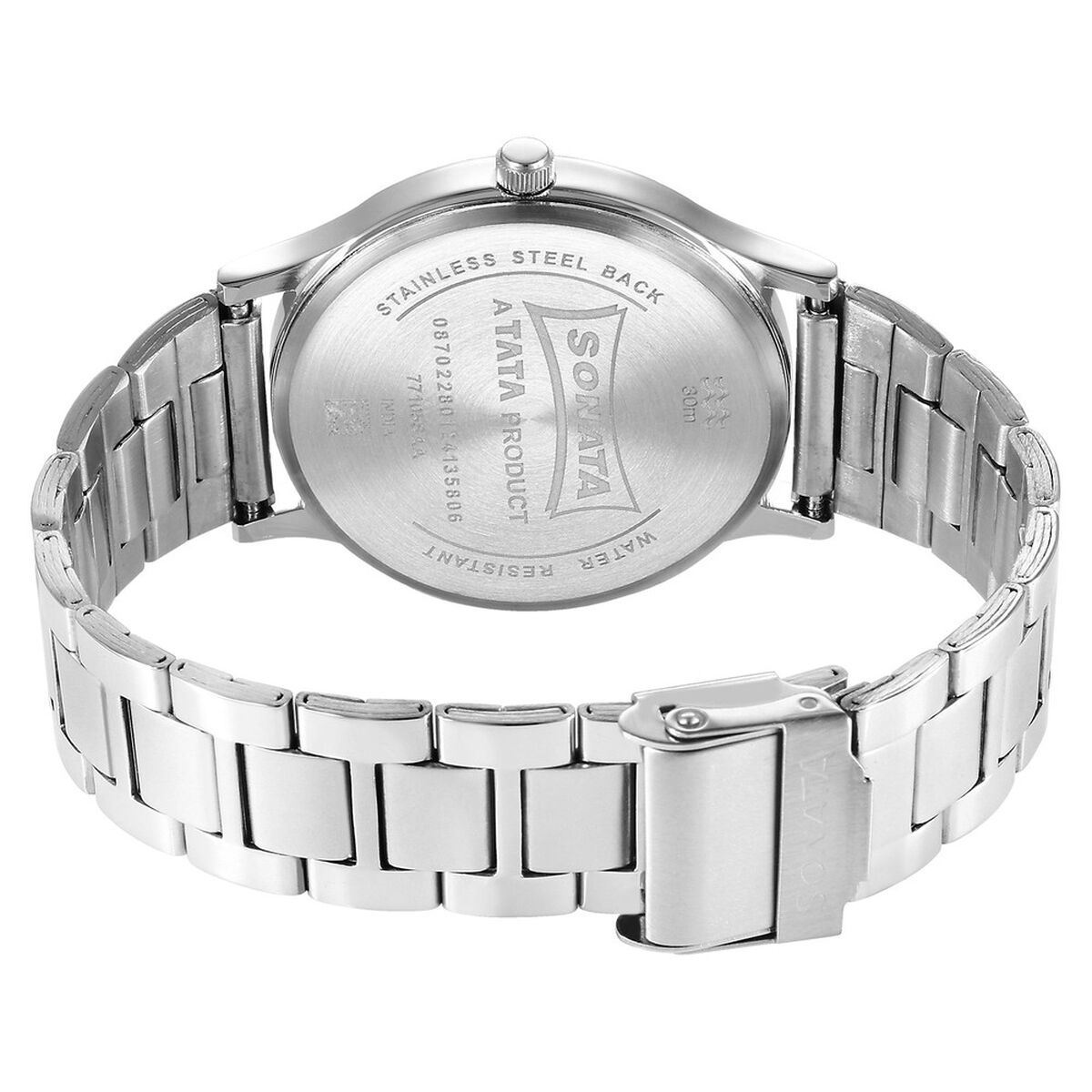 Sonata Aspire Quartz Analog Blue Dial Stainless Steel Strap Watch for Men 4