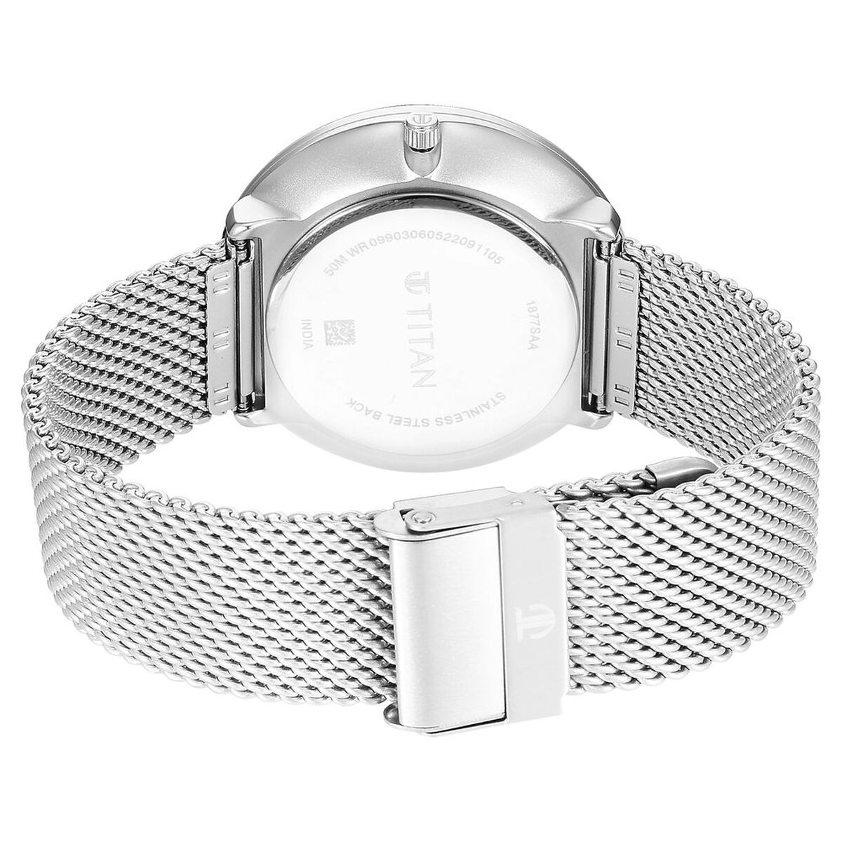 Titan Slim Quartz Multifunction Black Dial Stainless Steel Strap watch for Men 5
