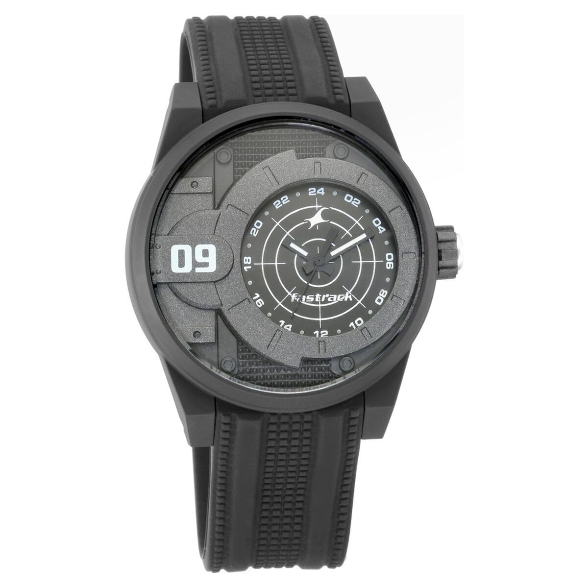 Fastrack Trendies Quartz Analog Black Dial Silicone Strap Watch for Guys 2