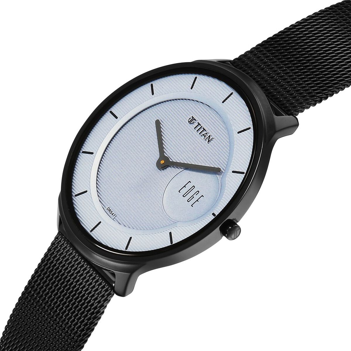Titan Edge Murals Quartz Analog Grey Dial Stainless Steel Strap Watch For Men 3