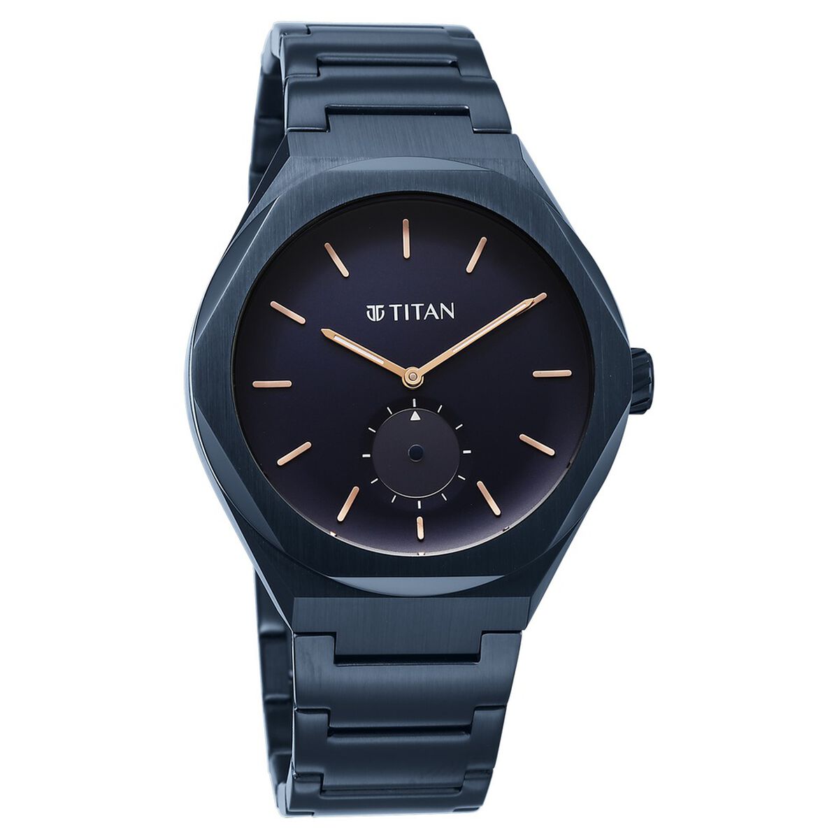 Titan Contour Analog with Small Second and Blue Dial Blue Stainless Steel Strap Watch for Men 3