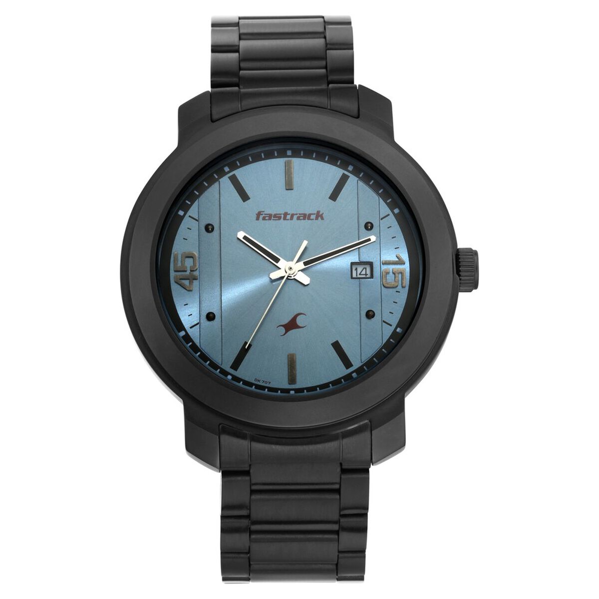 Fastrack Bare Basics Quartz Analog with Date Blue Dial Stainless Steel Strap Watch for Guys 3