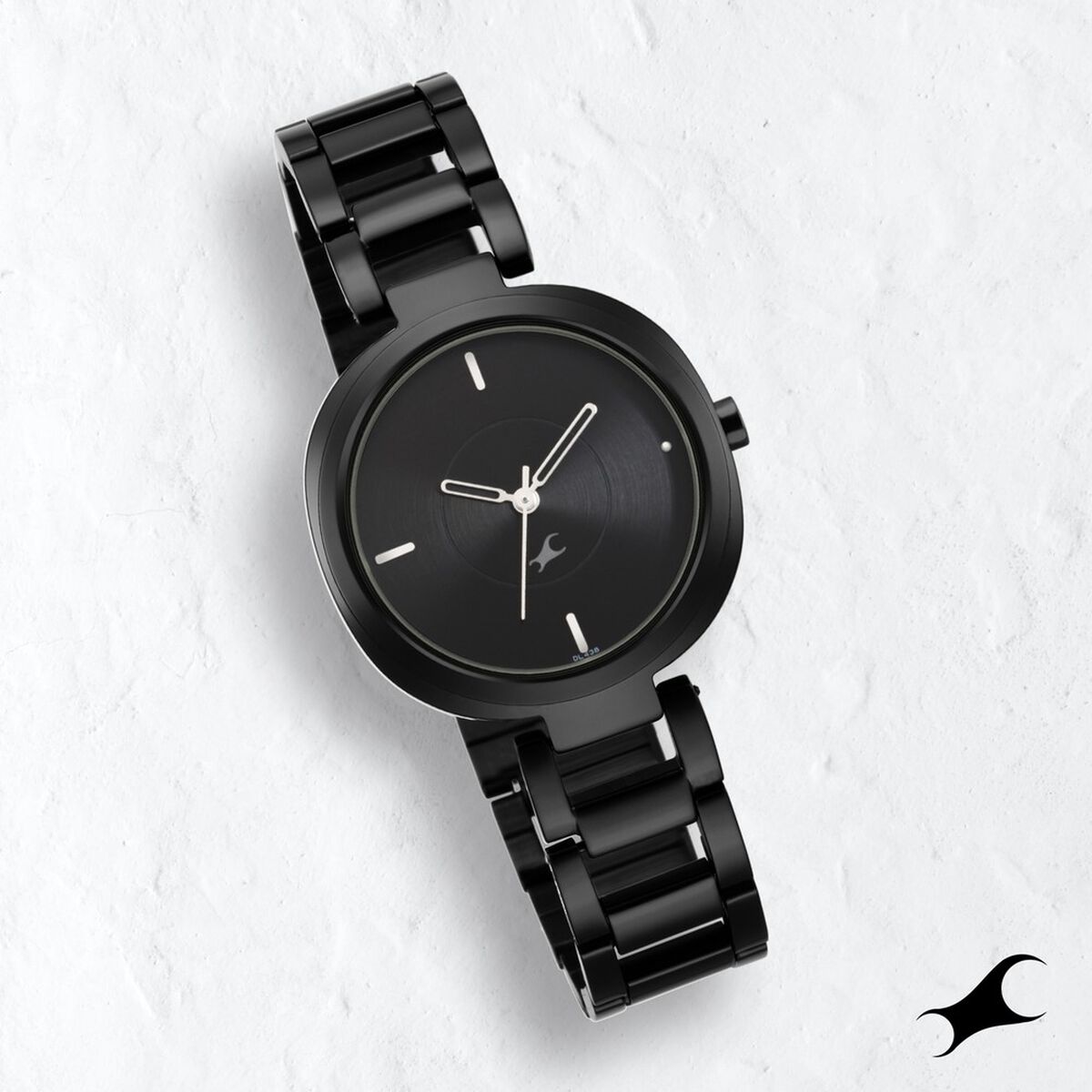 Fastrack Stunners Quartz Analog Black Dial Metal Strap Watch for Girls 1