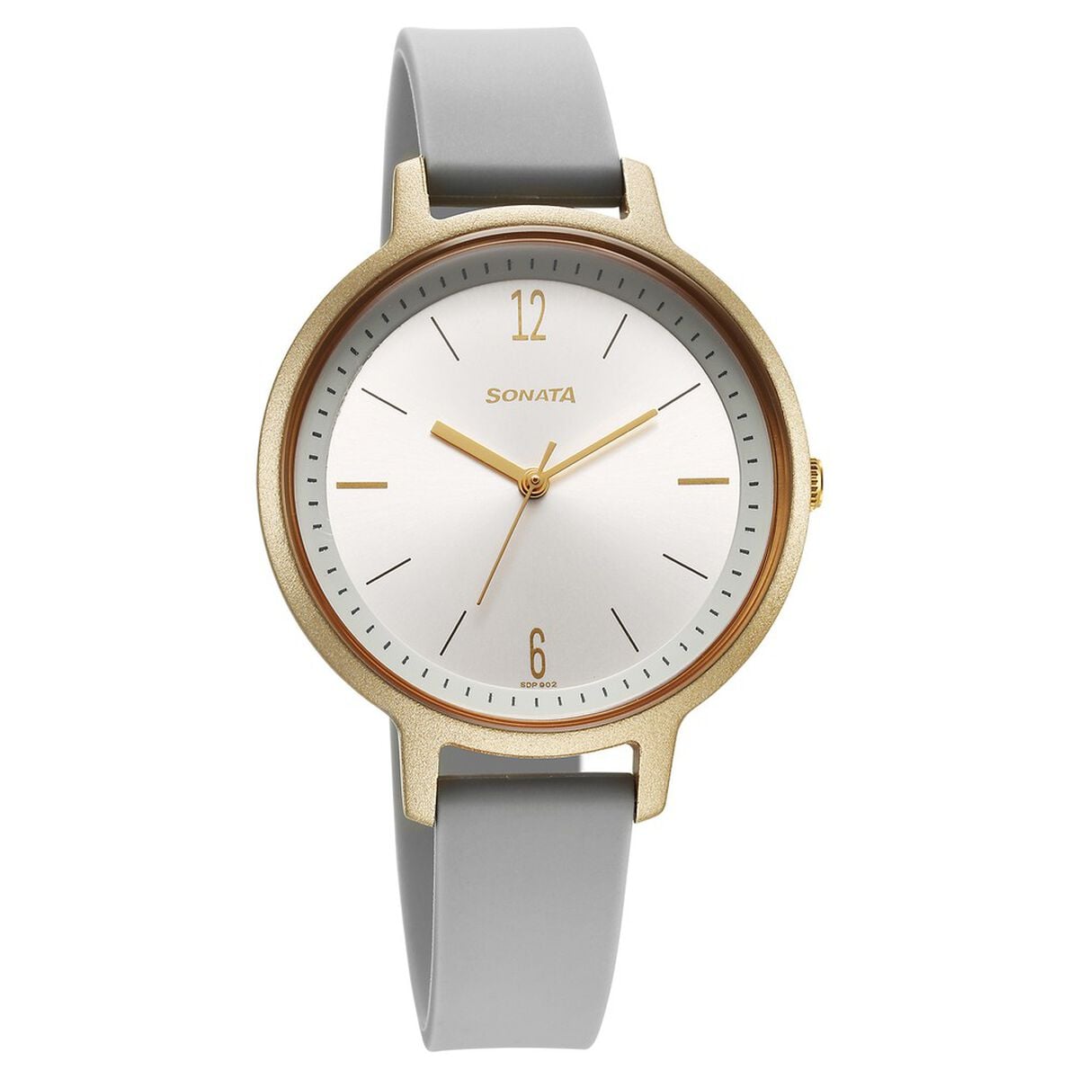 Sonata Splash Quartz Analog Silver Dial Plastic Strap Watch for Women 1