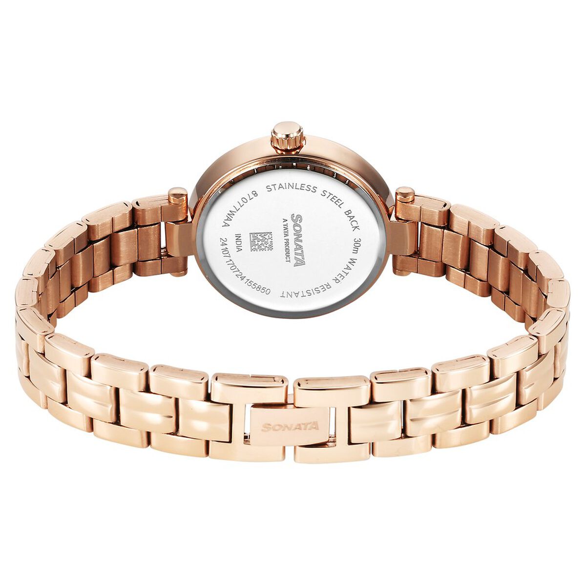 Sonata Wedding Quartz Analog Off White Dial Stainless Steel Strap Watch For Women 4