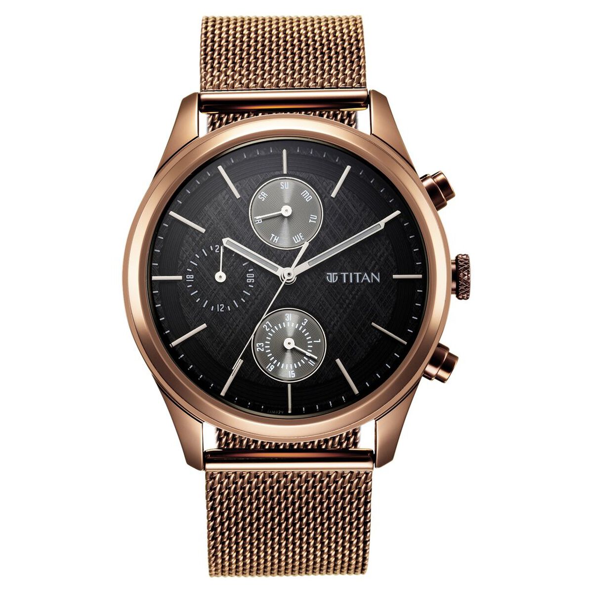 Titan Neo Splash Black Dial Quartz Analog with Date Stainless Steel Strap watch for Men 2