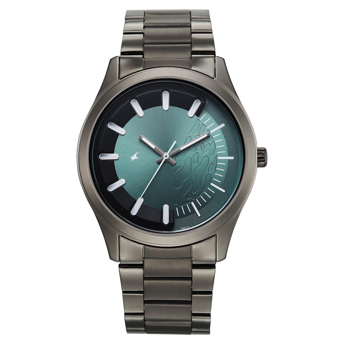 Fastrack Wild Quartz Analog Green Dial Gun Metal Strap Watch For Guys 1