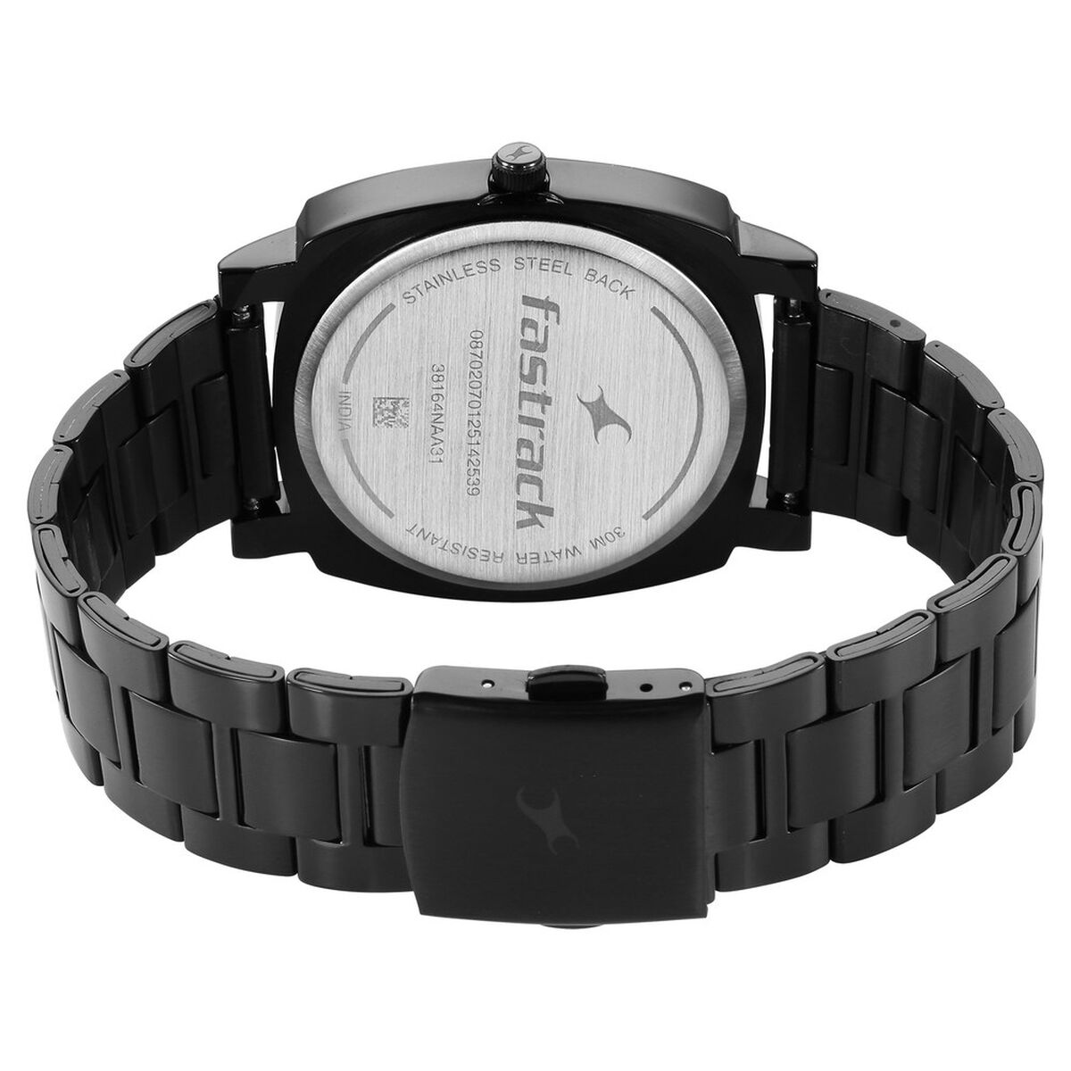 Fastrack Stunners X Quartz Analog Black Dial Stainless Steel Strap Watch For Guys 5