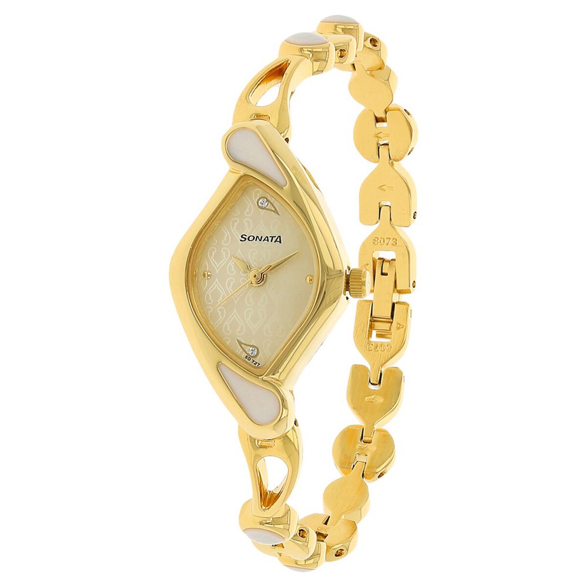 Sonata Quartz Analog Champagne Dial Metal Strap Watch for Women 2