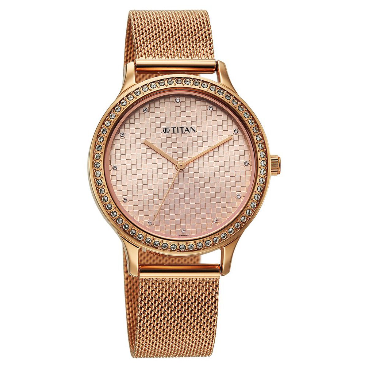 Titan Purple Superheads Quartz Analog Rose Gold Dial Rose Gold Stainless Steel Strap Watch For Women 2