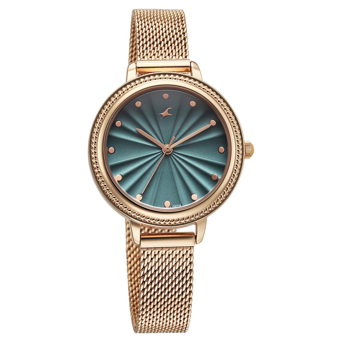 Fastrack Stunners X Quartz Analog Green Dial Stainless Steel Strap Watch For Girls 2