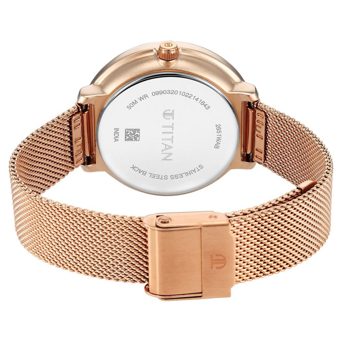 Titan Neo Quartz Multifunction Green Dial Stainless Steel Strap Watch for Women 5