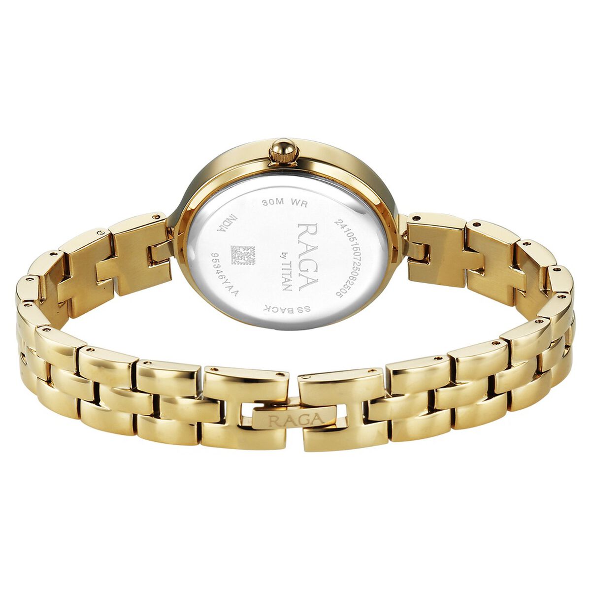 Titan Raga Showstopper Quartz Analog White Dial Rose Gold Metal Strap Watch For Women 5