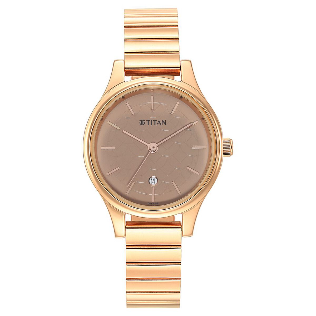 Titan Karishma Brown Dial Metal Strap Watch for Women 3