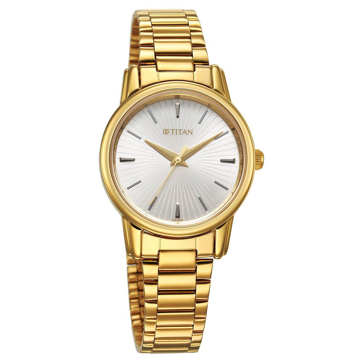 Titan Karishma Quartz Analog Silver Dial Golden Stainless Steel Strap Watch For Women 2