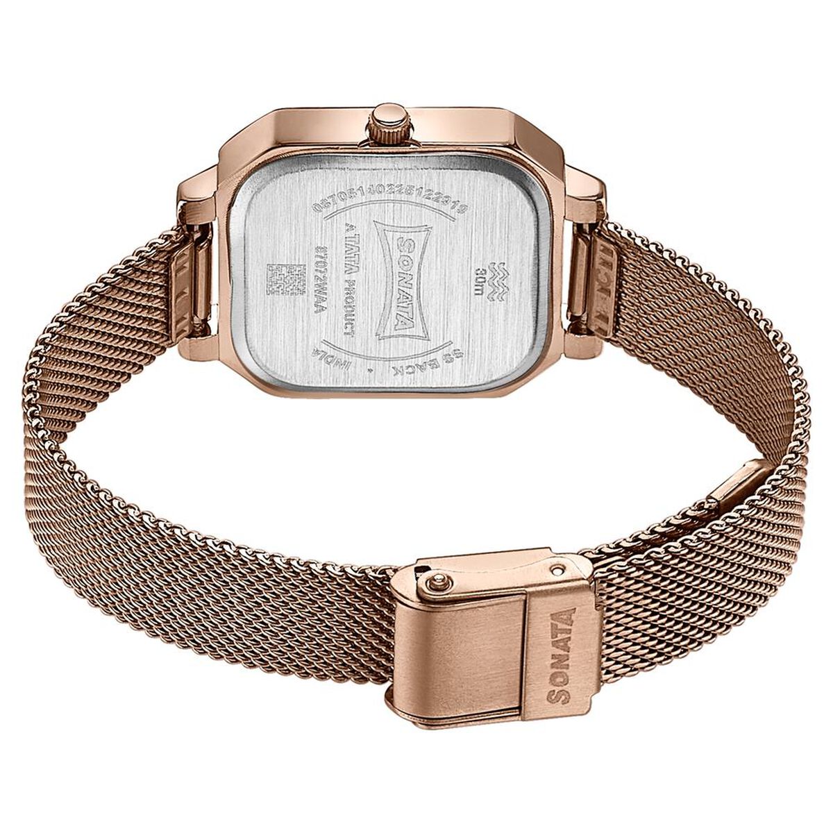 Sonata Modern Edit Quartz Analog Grey Dial Stainless Steel Strap Watch For Women 5