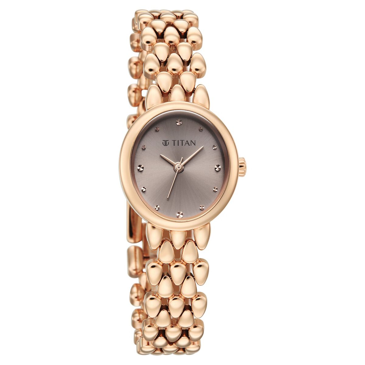 Titan Purple Serein Quartz Analog Rose Gold Dial Rose Gold Metal Strap Watch For Women 2