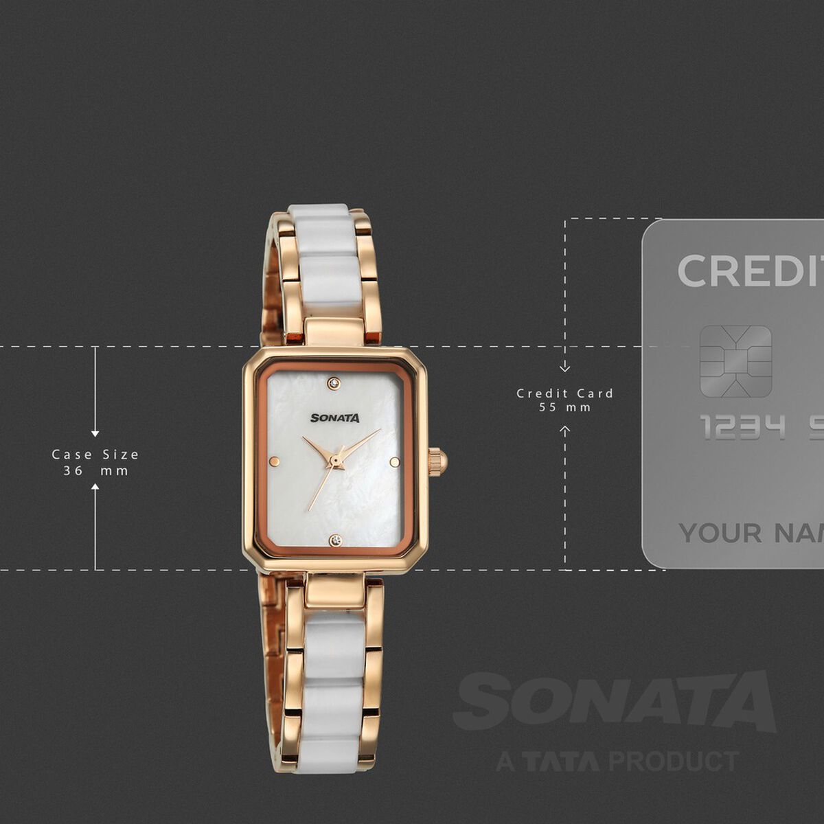 Sonata Festive Quartz Analog White Dial Metal & Plastic Strap Watch For Women 4