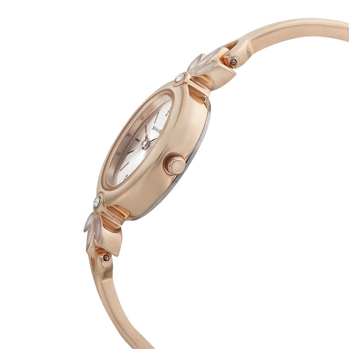 Sonata Blush Silver Dial Women Watch With Metal Strap 3
