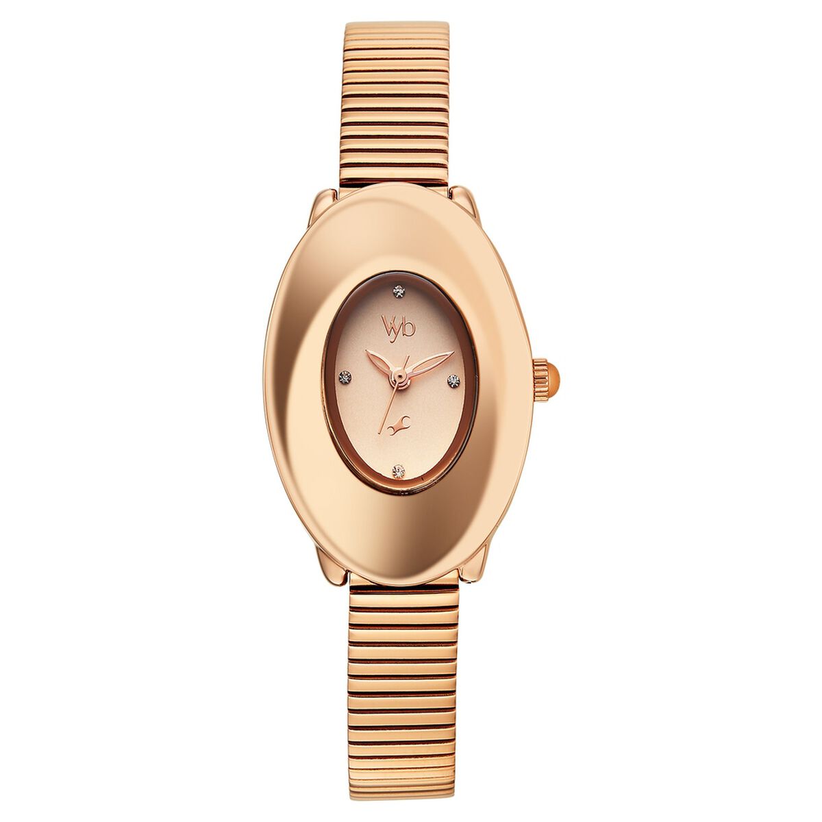 Vyb Runway By Fastrack Quartz Analog Rose Gold Dial Rose Gold Stainless Steel Strap Watch For Girls 1