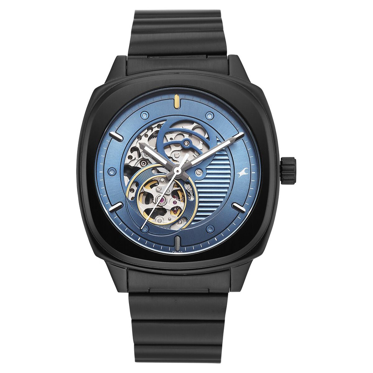 Fastrack Automatics Collection Blue Dial Black Stainless Steel Strap Watch For Guys 1