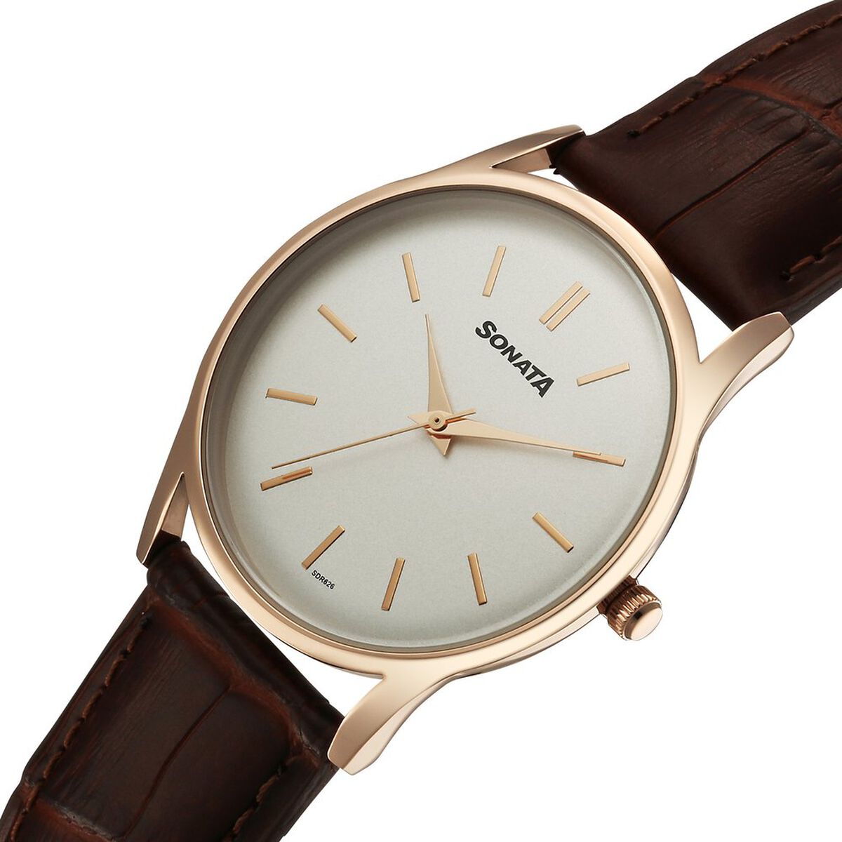 Sonata Eternia Quartz Analog White Dial Leather Strap Watch For Men 3