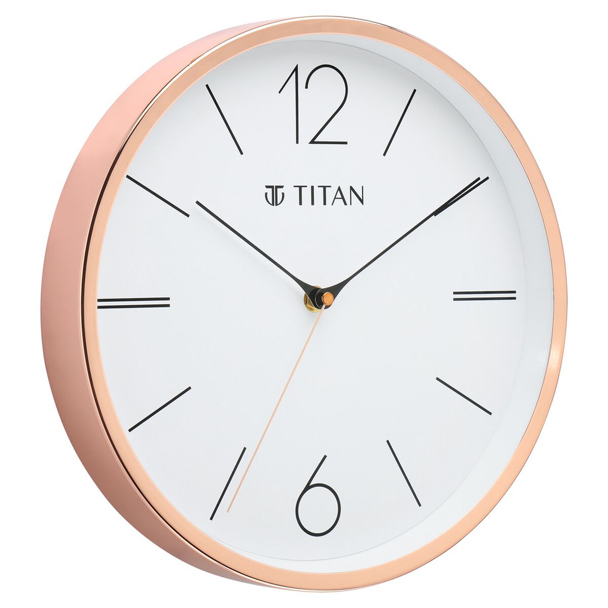 Titan Metallic Wall Clock White Dial Silent Sweep Technology with size 30 cm x 30 cm (Medium) 3