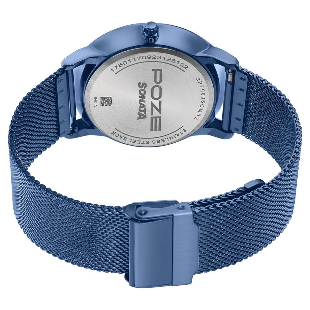 Sonata Poze Quartz Analog Blue dial Metal Strap Watch for Men 5