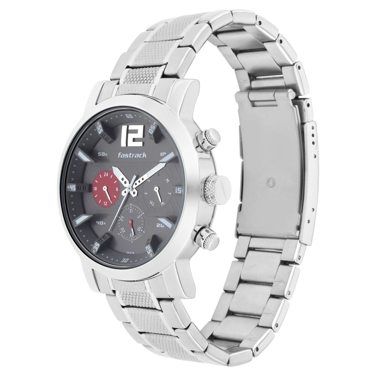 Fastrack Fastfit Quartz Multifunction Grey Dial Stainless Steel Strap Watch for Guys 4