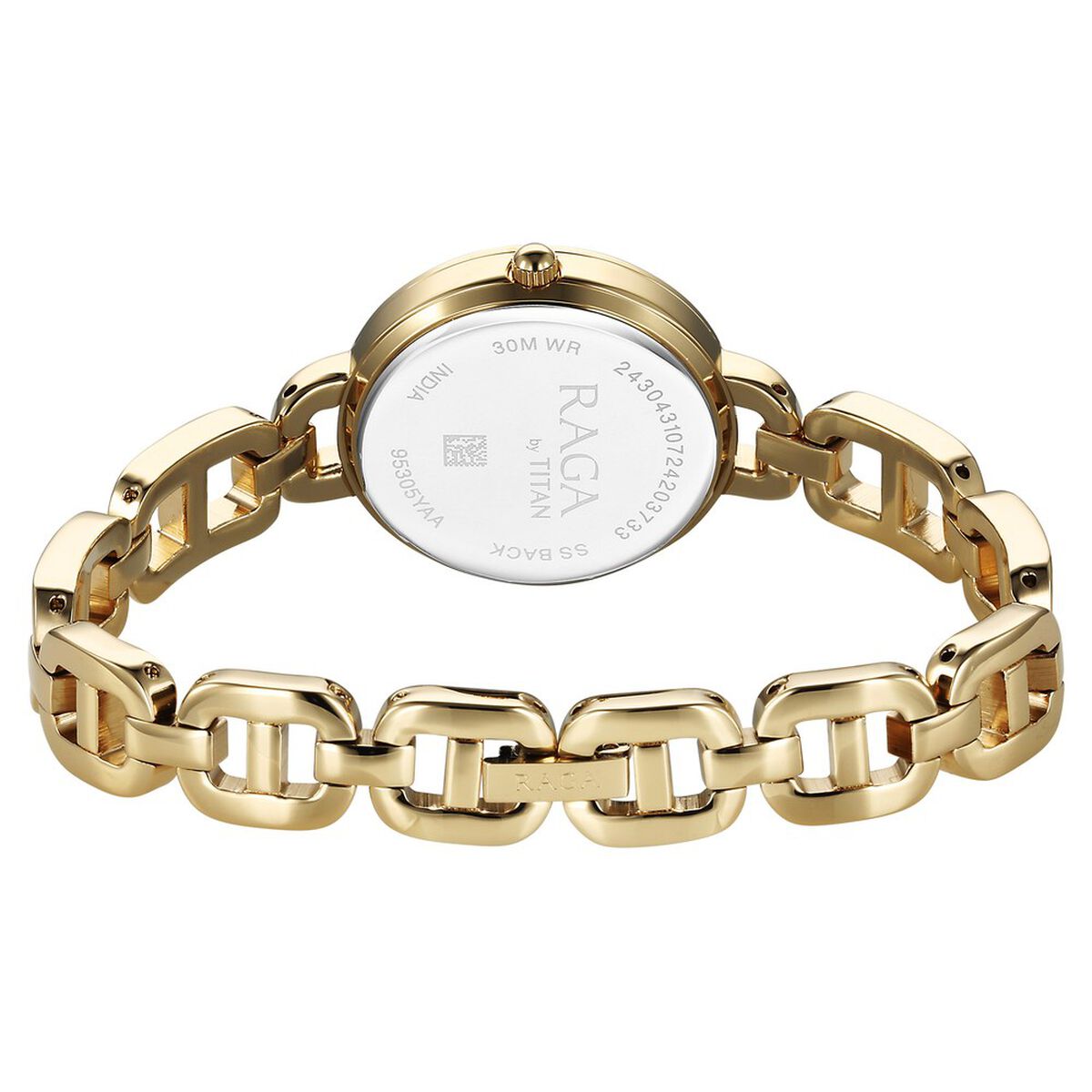 Titan Raga Showstopper Quartz Analog Golden Dial Metal Strap Watch For Women 5