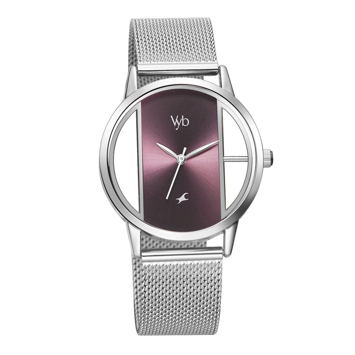 Fastrack Vyb Runway Quartz Analog Purple Dial Stainless Steel Strap Watch for Girls 2