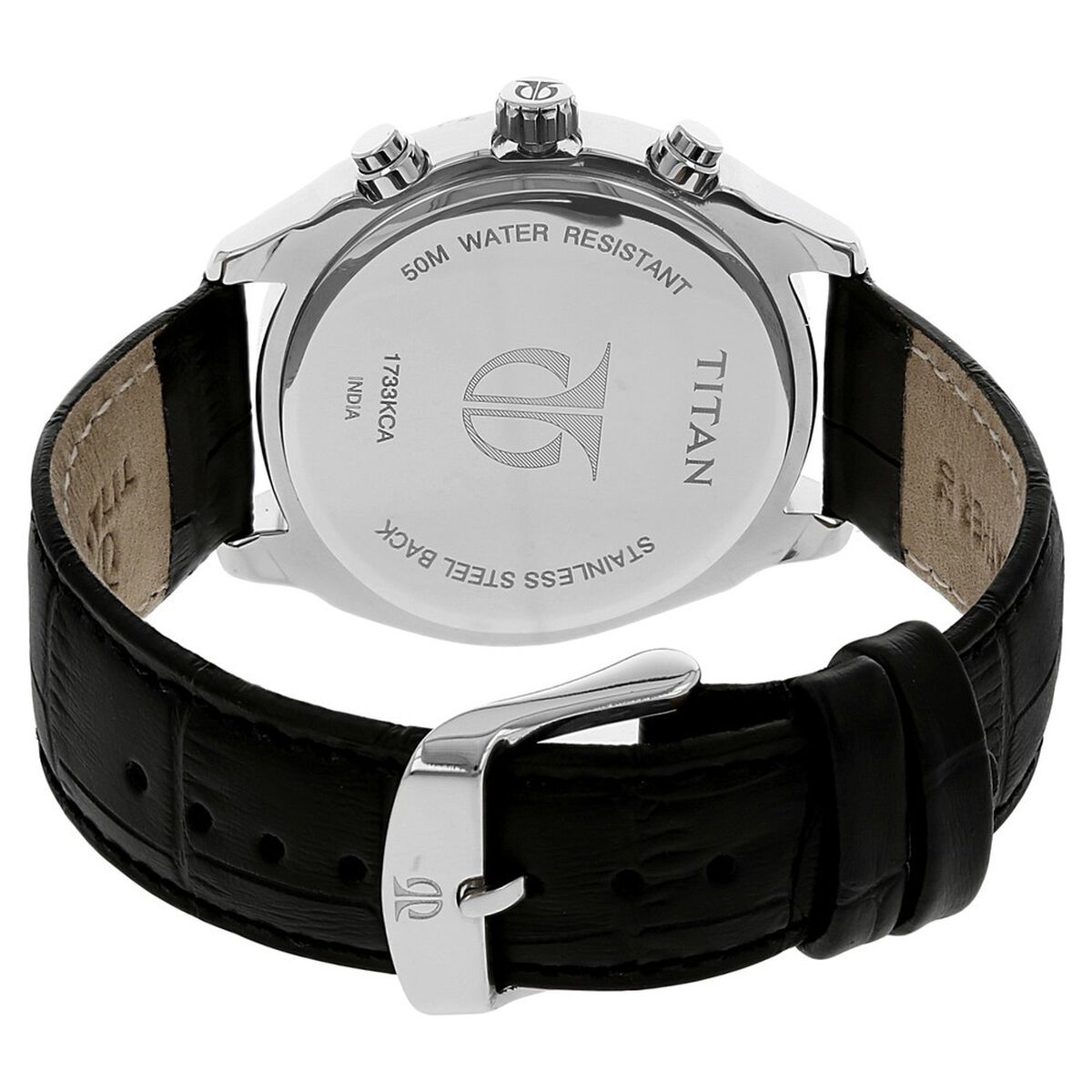 Titan Men's Midnight Precision: Multifunction Blue Dial with Classic Leather Strap Watch 2