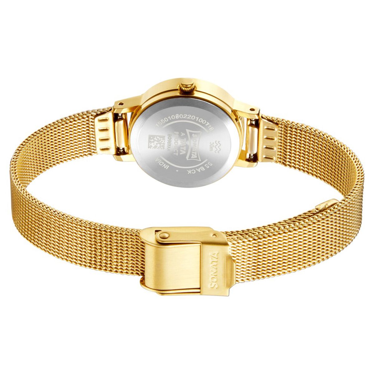Sonata Essentials Champagne Dial Women Watch With Stainless Steel Strap 4