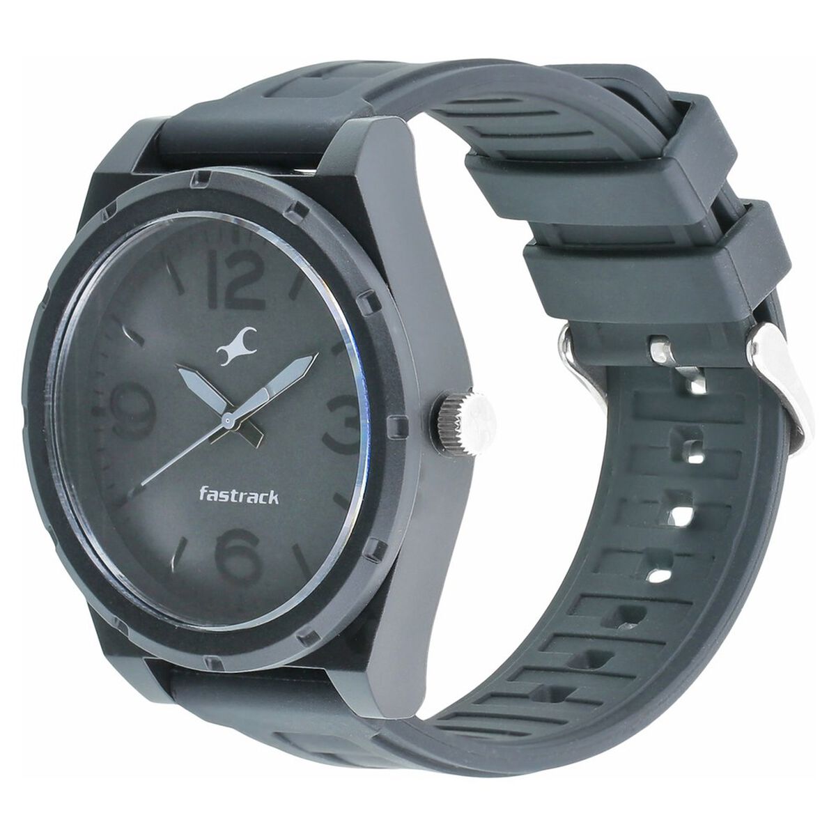 Fastrack Trendies Quartz Analog Grey Dial Silicone Strap Watch for Guys 2